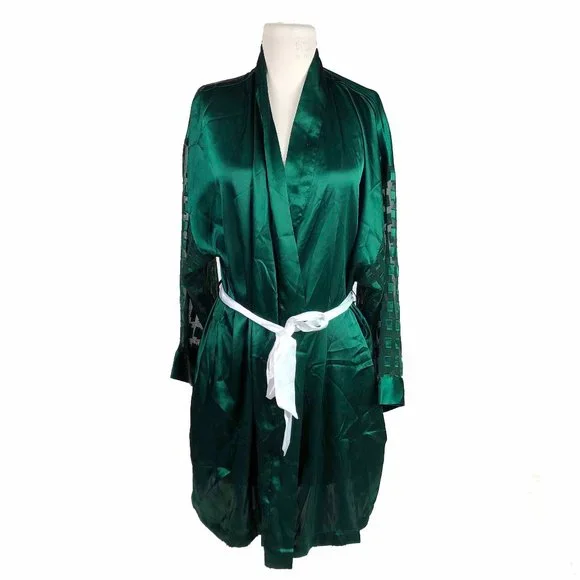 Victoria's Secret | Intimates & Sleepwear | Vintage Victorias Secret 8s Gold Label Medium Green Satin Robe Lingerie Sexy | Poshmark Victoria's Secret | Intimates & Sleepwear | Vintage Victorias Secret 8s Gold Label Medium Green Satin Robe Lingerie Sexy | Poshmark